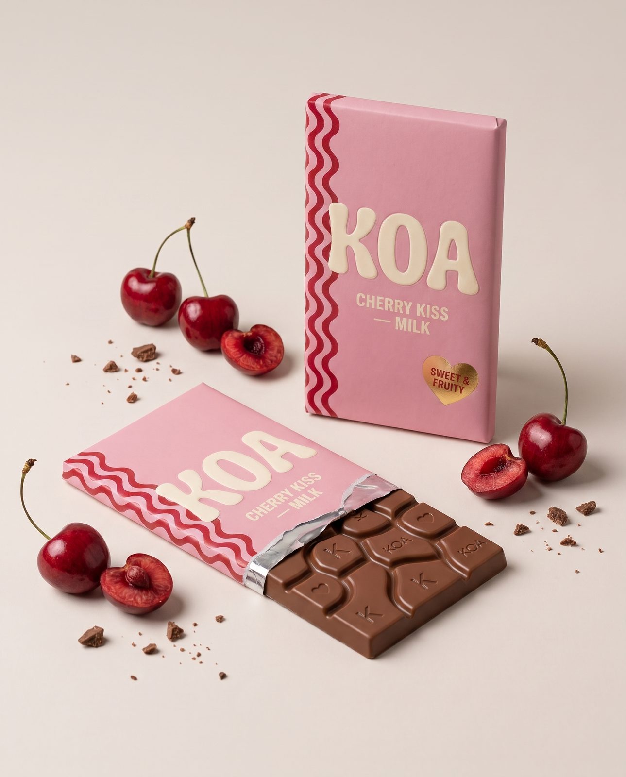 Packaging KOA au format vertical pour les réseaux sociaux, visuel créé par IA