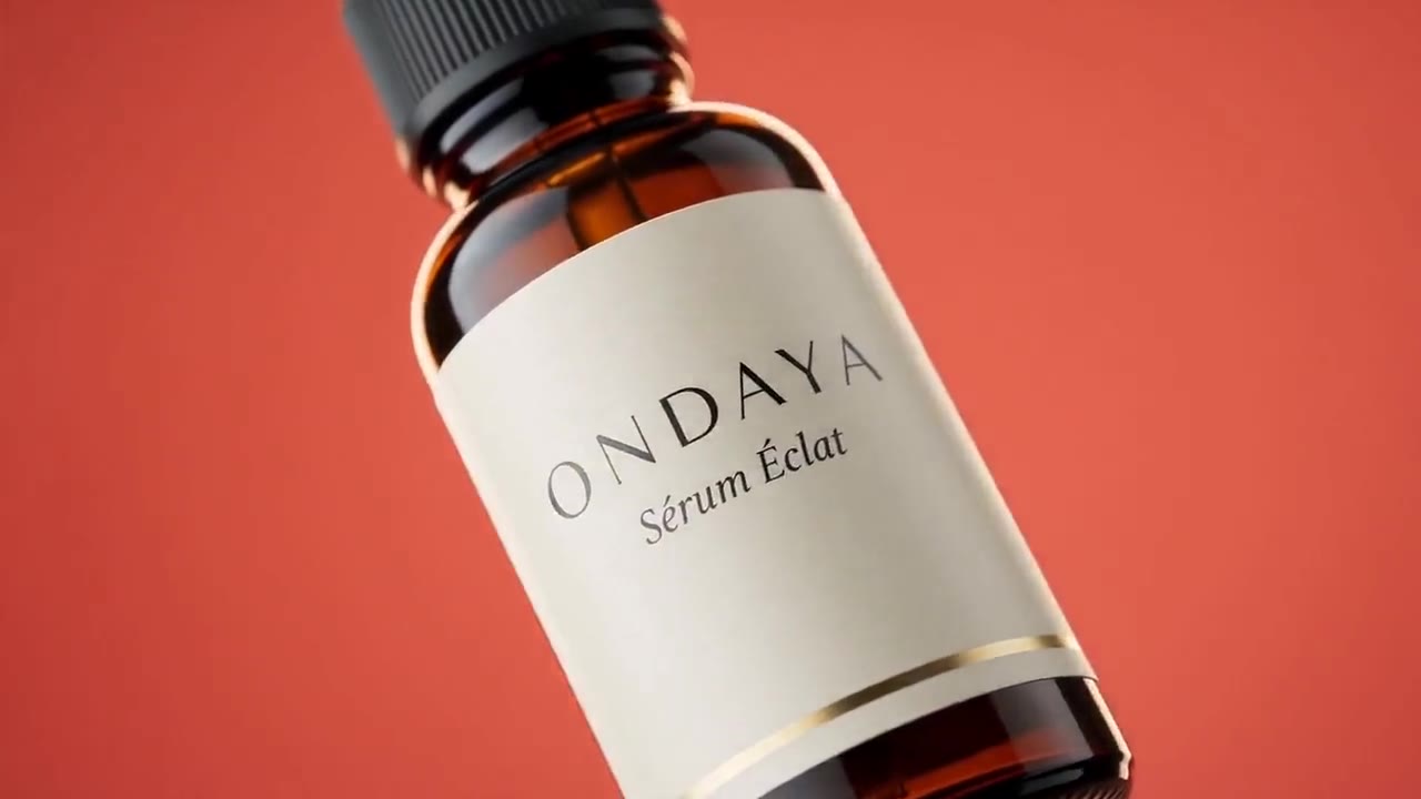Vidéo publicitaire ONDAYA sérum beauté créée par IA